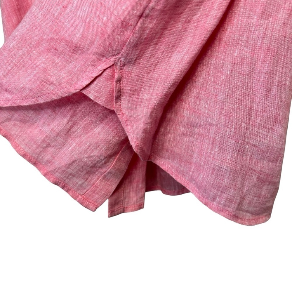 J. Jill Love Linen Essential Shirt Pink Long Sleeve Button Down Collar Shirt XS - Picture 2 of 6